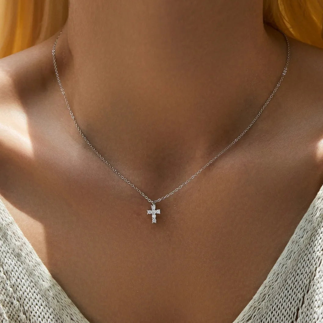 Chloé Crystal Cross Pendant