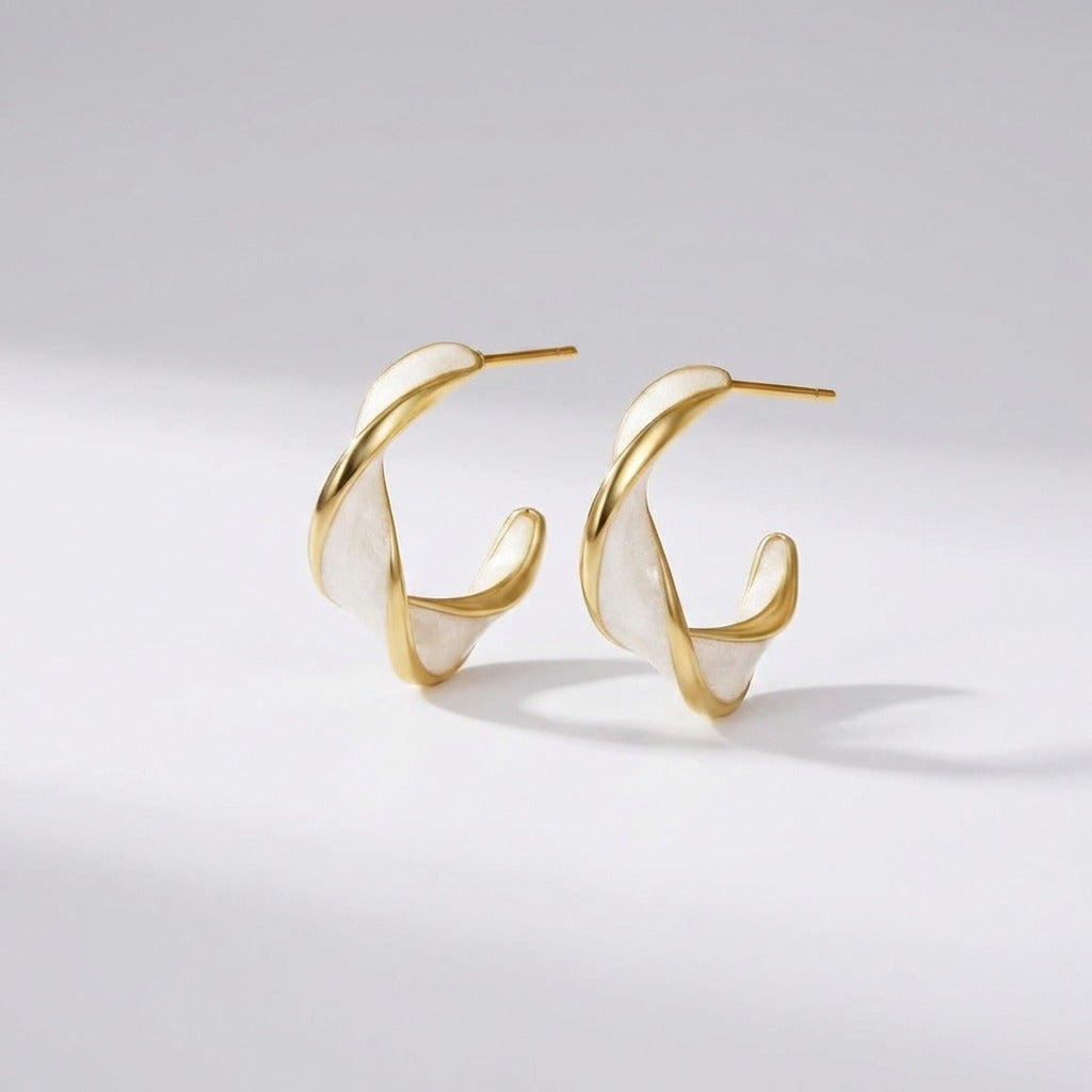 Lacey Twist Hoop Earrings
