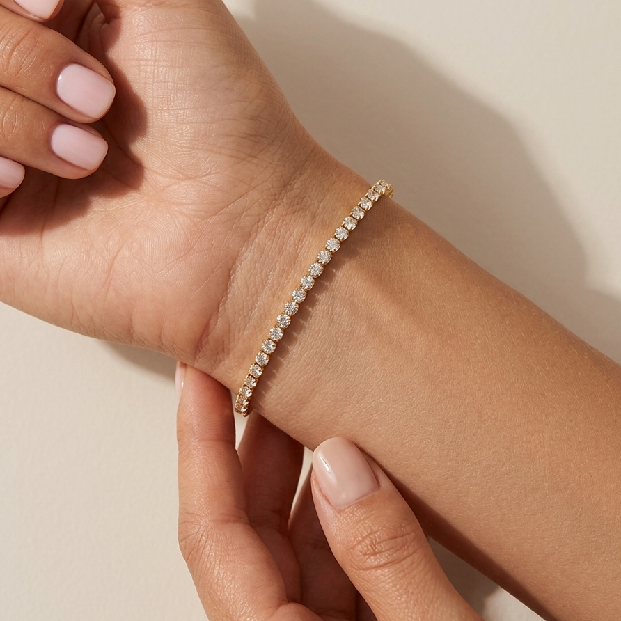 Bianca Gold Tennis Bracelet