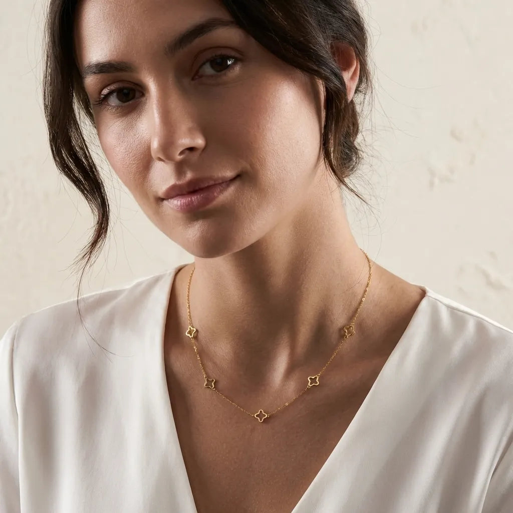 Inna Gold Clovers Necklace