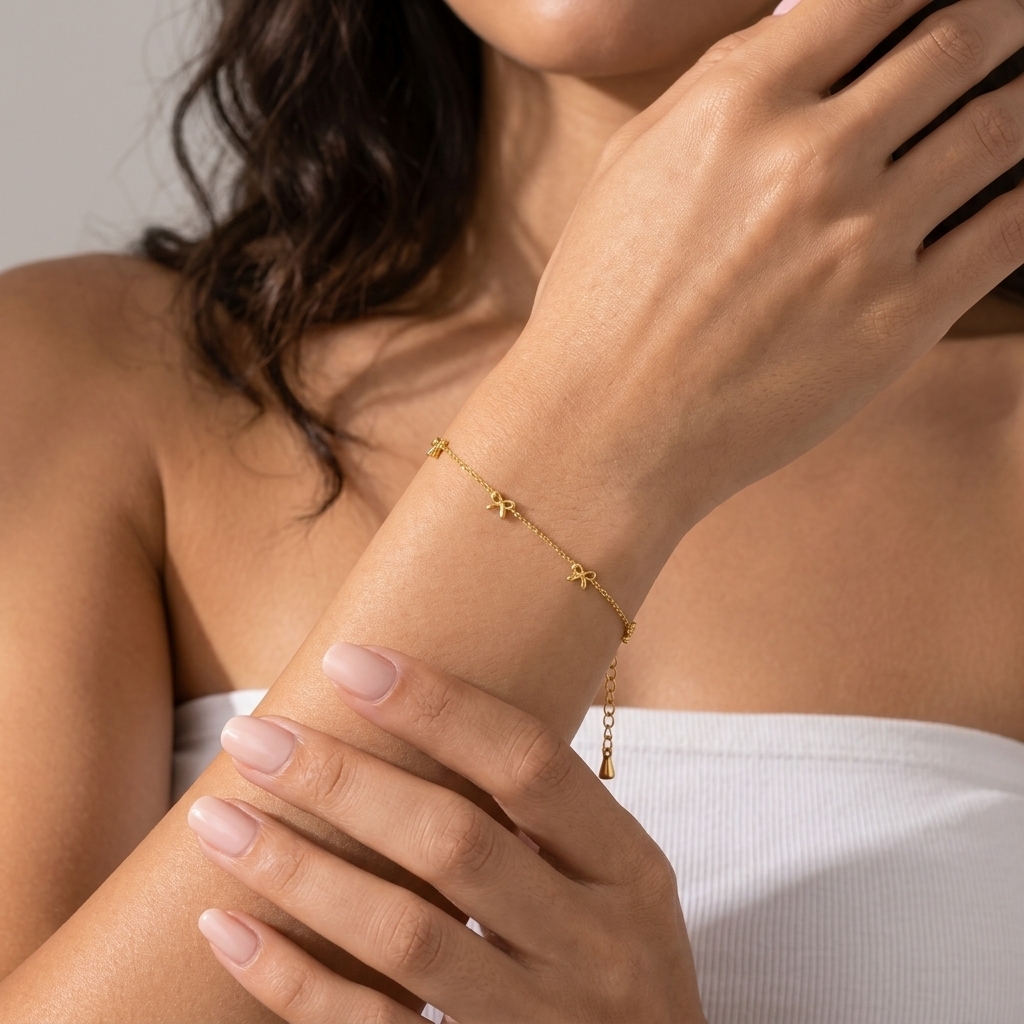 Chiara Gold Bow Bracelet