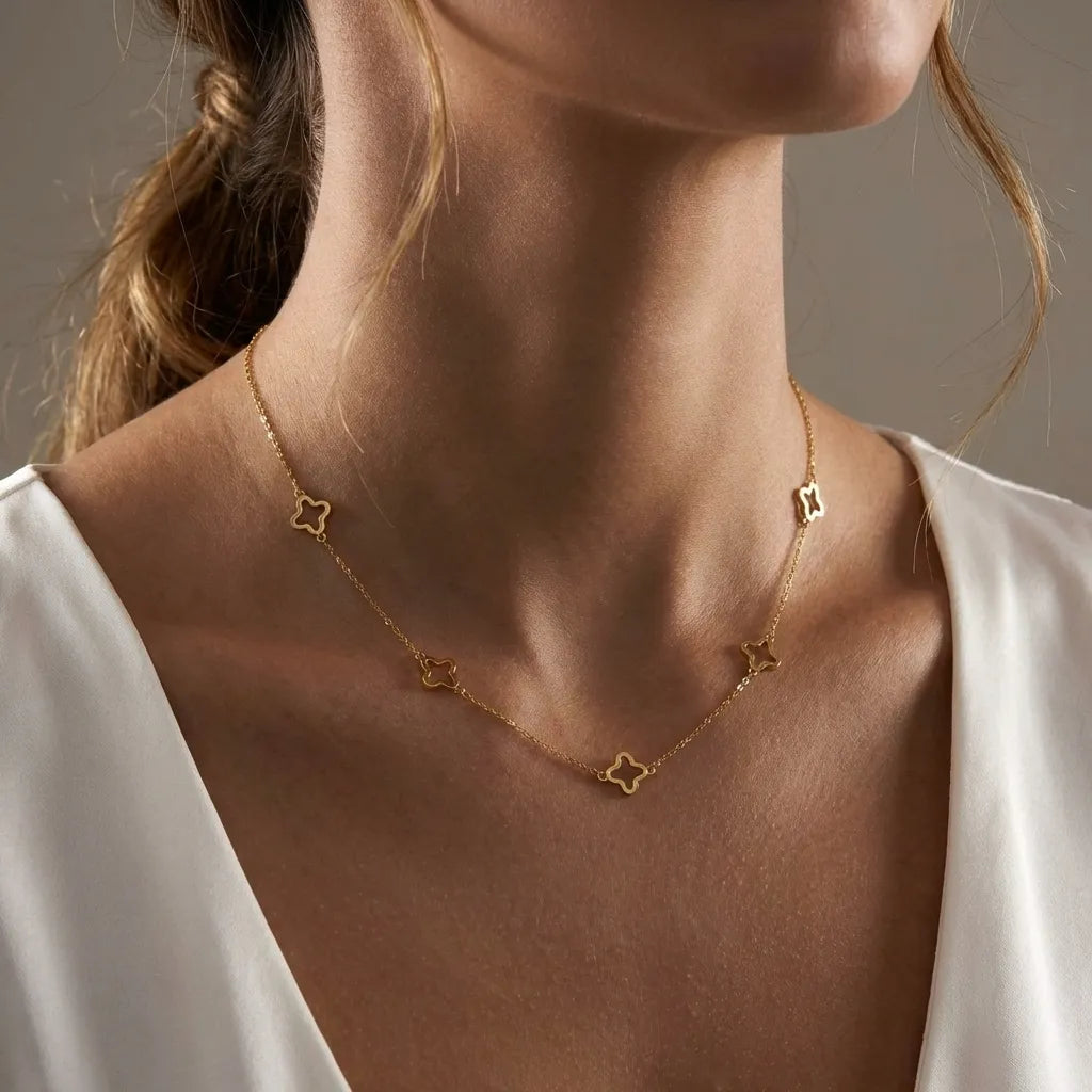 Inna Gold Clovers Necklace