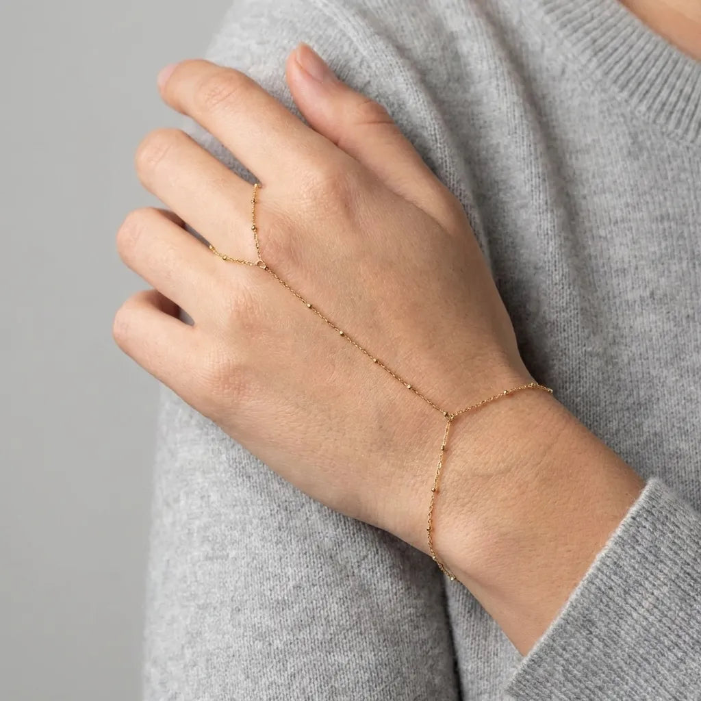 Louis Gold Hand Chain Bracelet