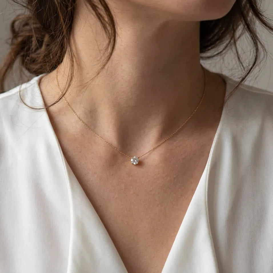 Laura Round Crystal Necklace