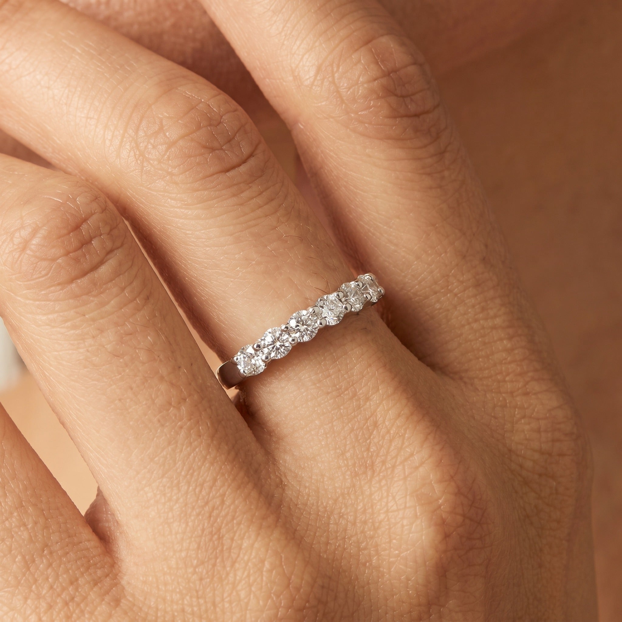 Elise Eternity Silver Ring with sparkling crystal design