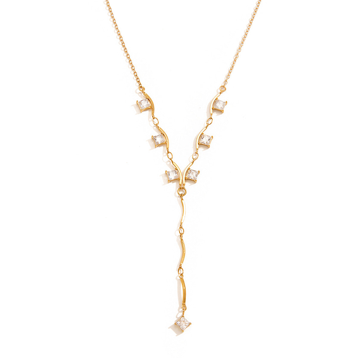 Square Lariat Necklace