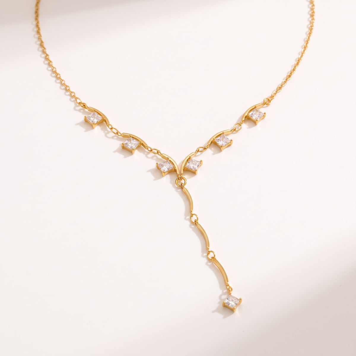 Square Lariat Necklace