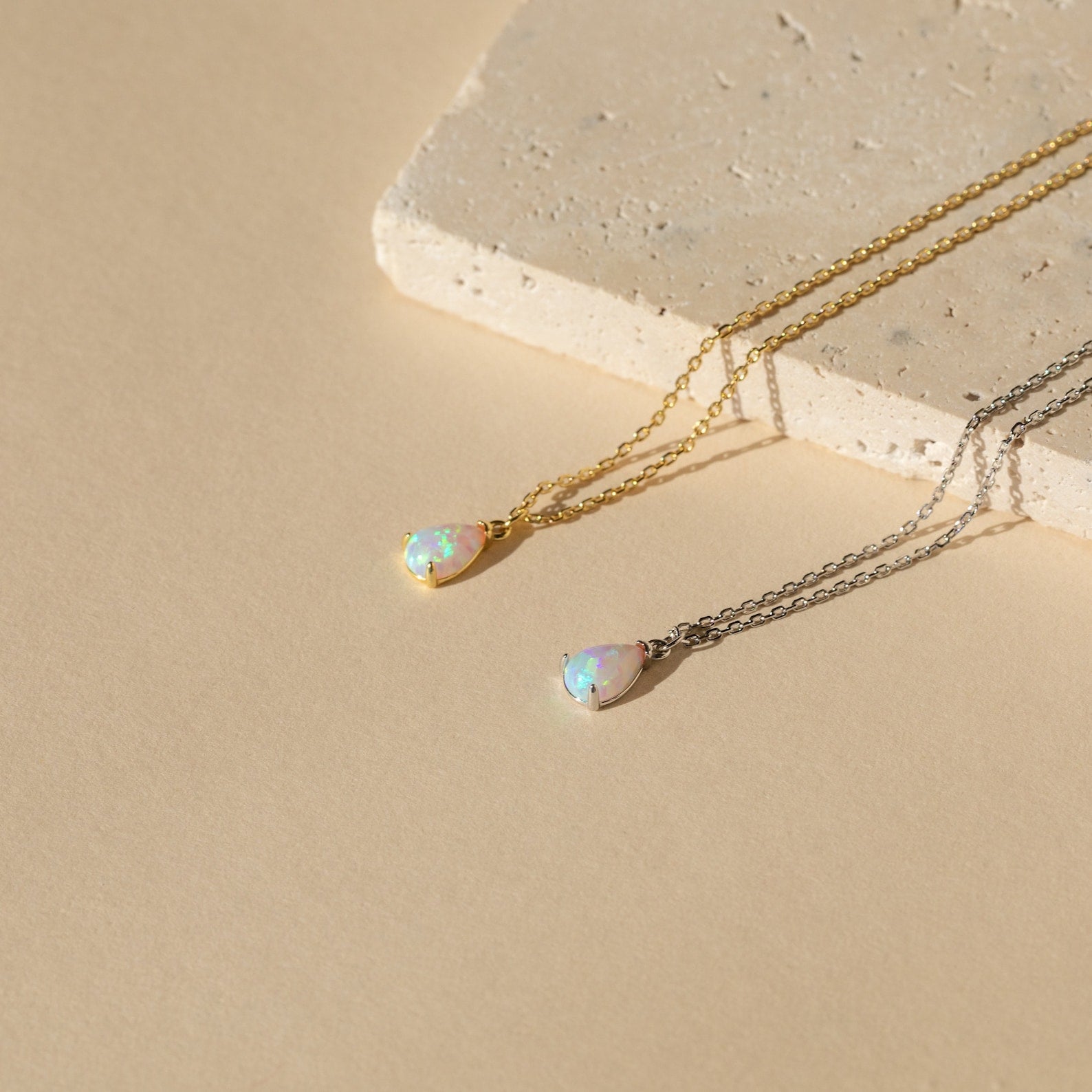 Aurélie Opal Drop Necklace