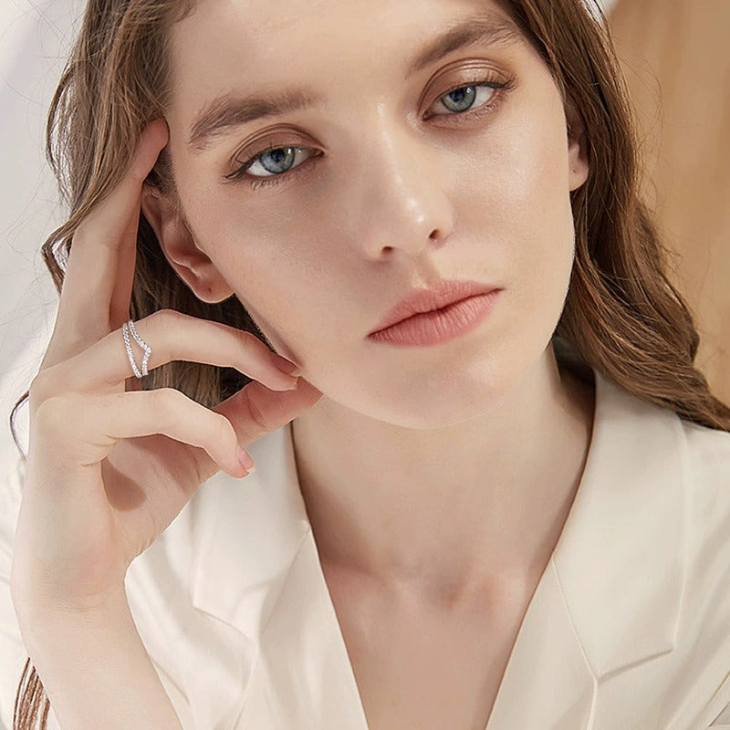 Ariana Pavé Silver Ring