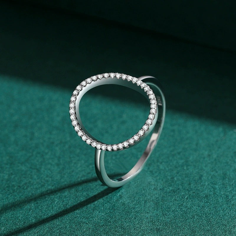 Luna Circle Silver Ring
