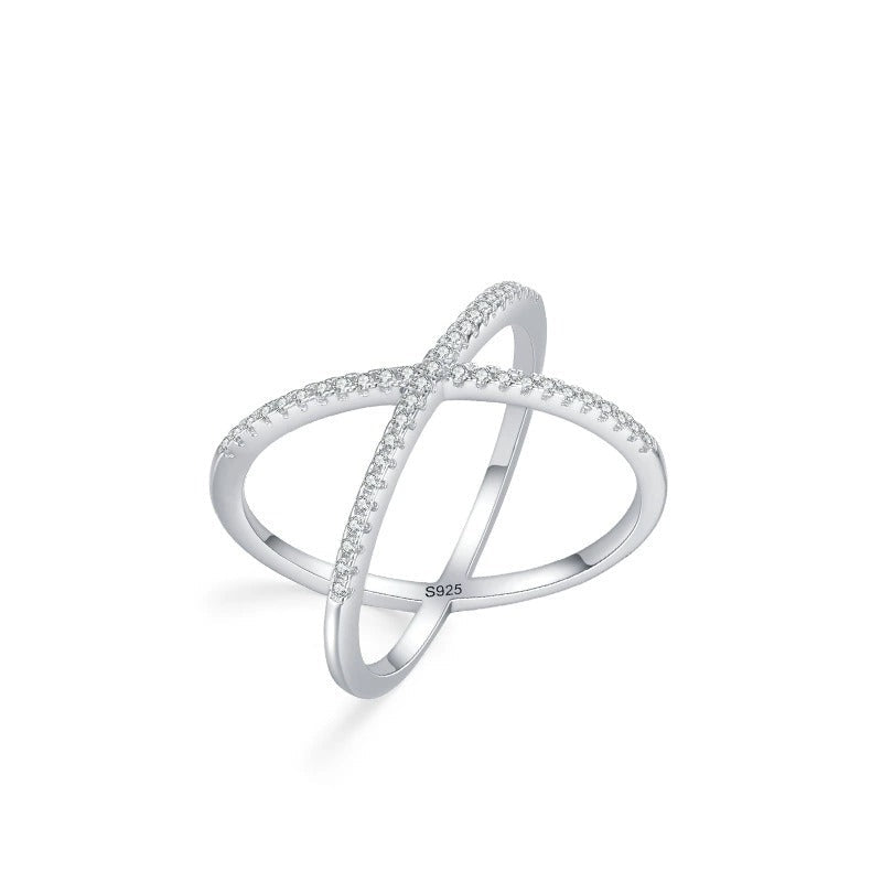 Celeste Pavé X Ring