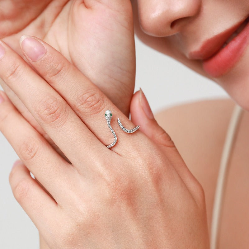 Liana Crystal Snake Ring