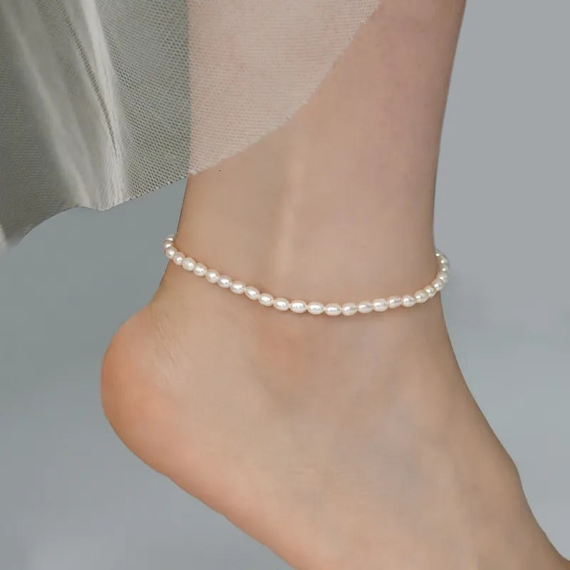 Olivia Petite Pearl Anklet