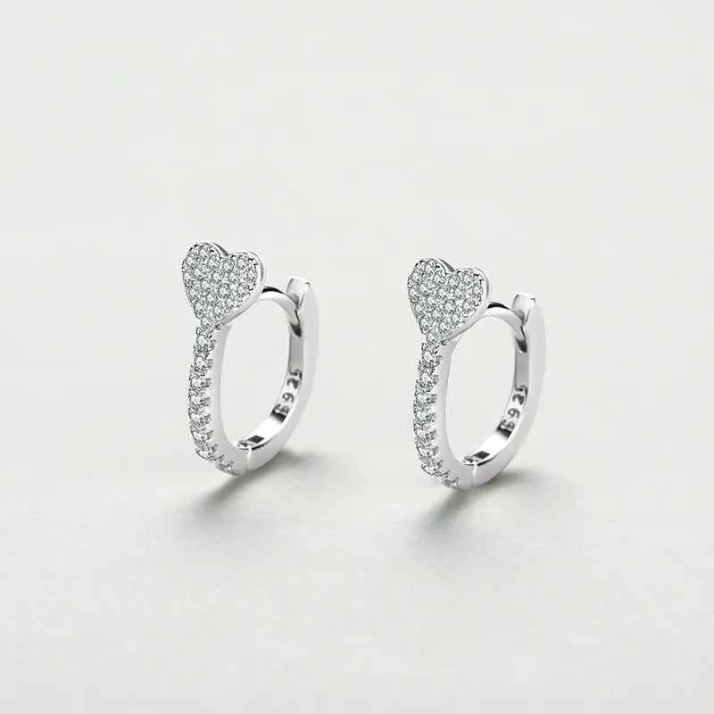 Lilou Silver Heart Hoops