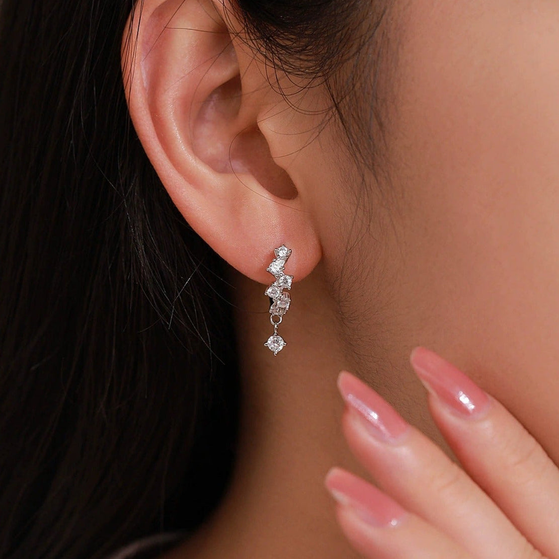 Lydia Crystal Drop Hoops