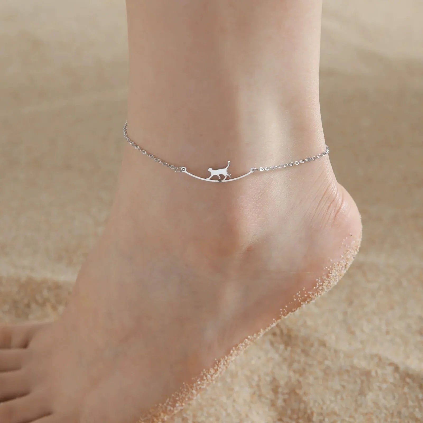 Isabella Walking Cat Anklet