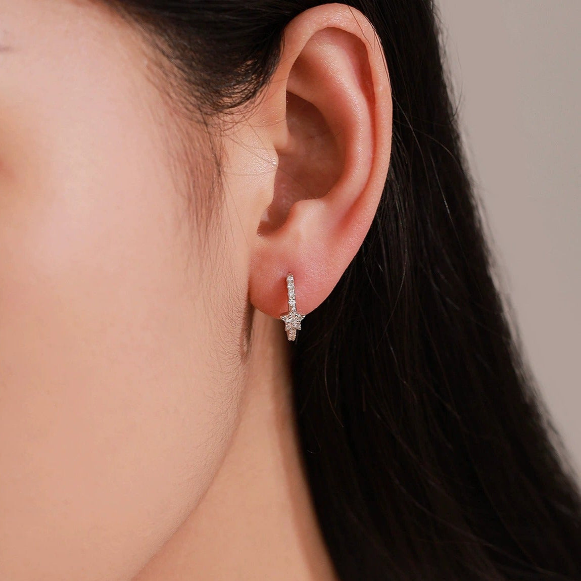 Anais Diamond Star Hoops