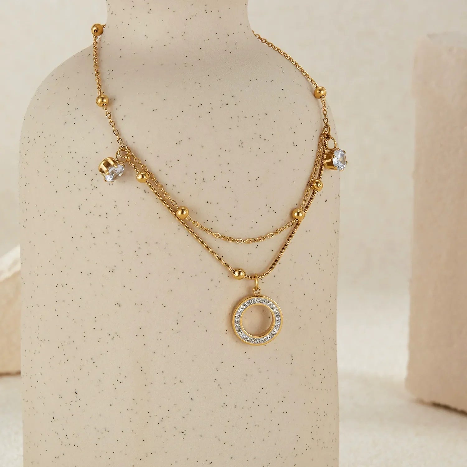 Aurélie Circle Charm Anklet