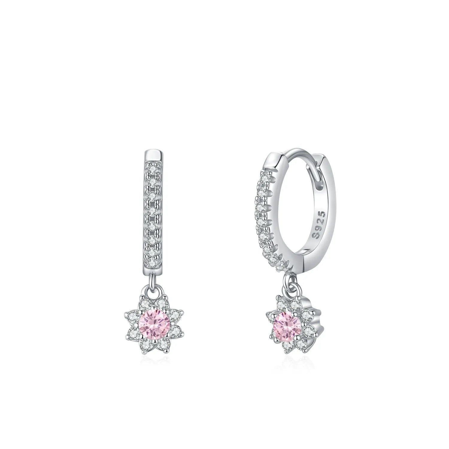 Élodie Rosé Crystal Hoops