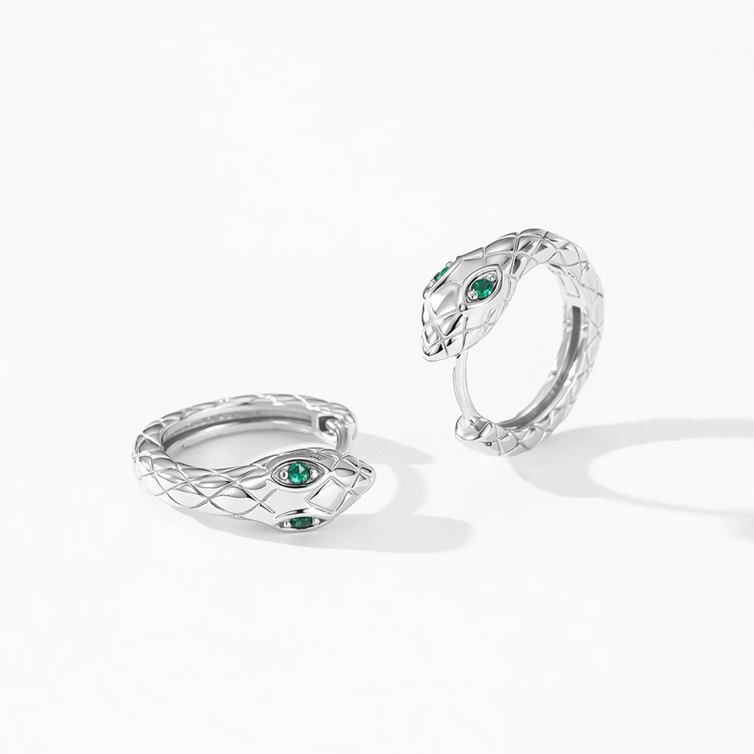 Lilou Silver Snake Hoops