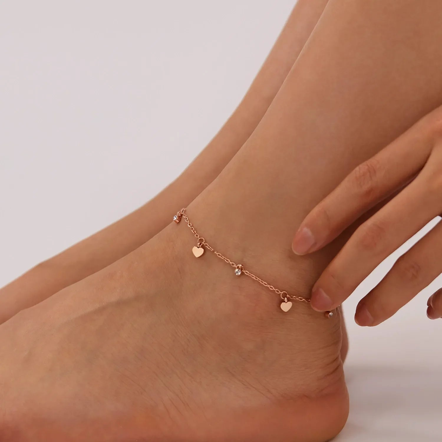 Léa Heart Charm Anklet