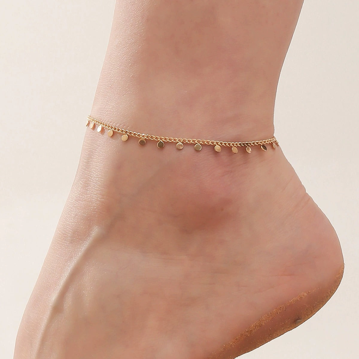 Lucie Small Dot Charm Anklet