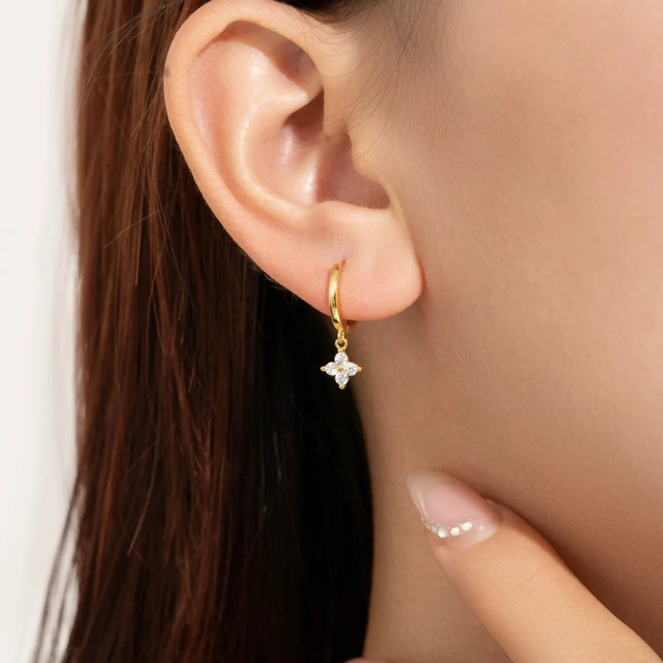 Chloe Crystal Clover Earrings