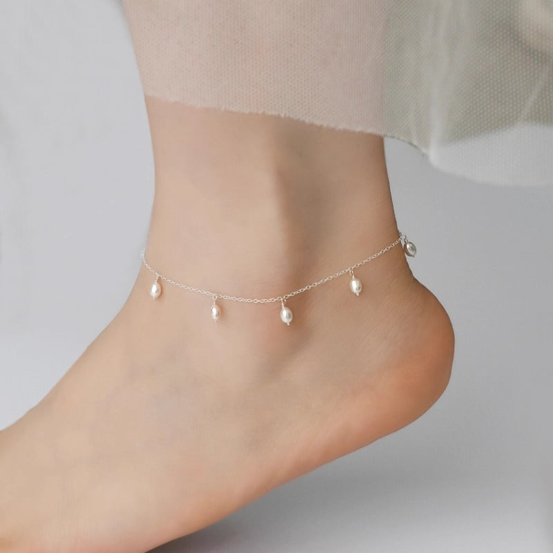 Élise Drop Pearls Anklet