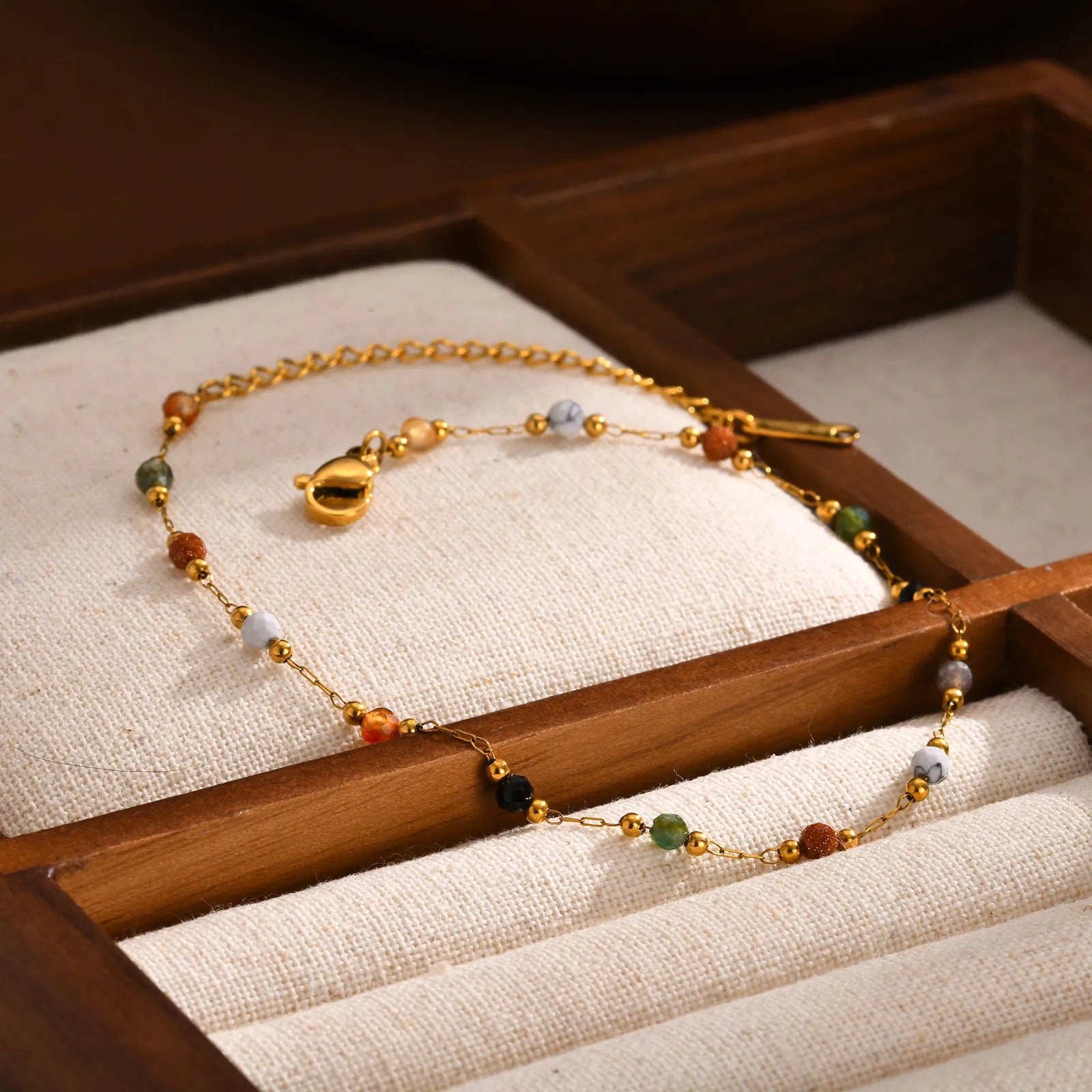 Aurélie Color Bead Anklet