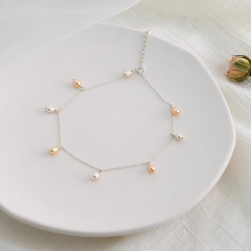 Élise Drop Pearls Anklet