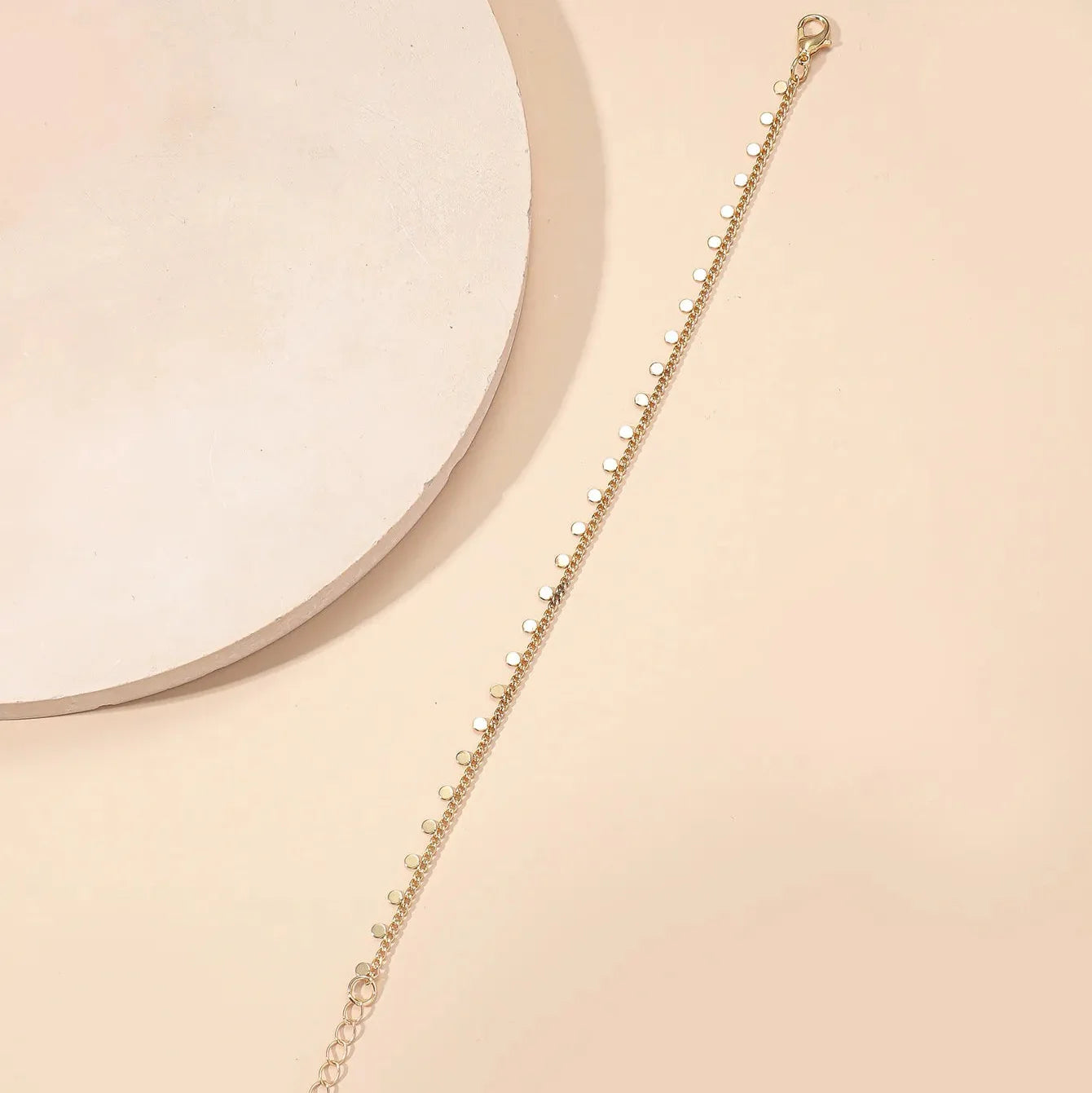 Lucie Small Dot Charm Anklet