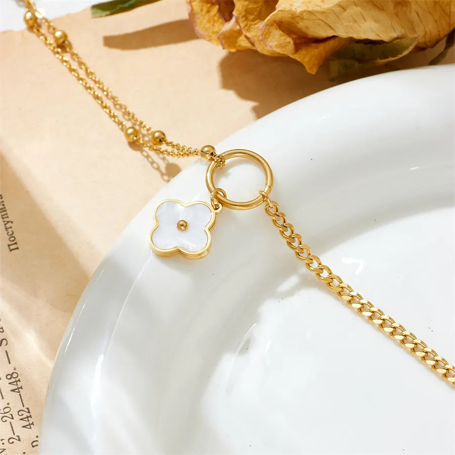 Isabella Clover Charm Anklet