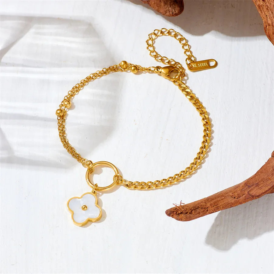 Isabella Clover Charm Anklet