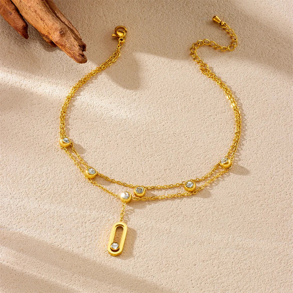 Léa Crystal Charm Anklet
