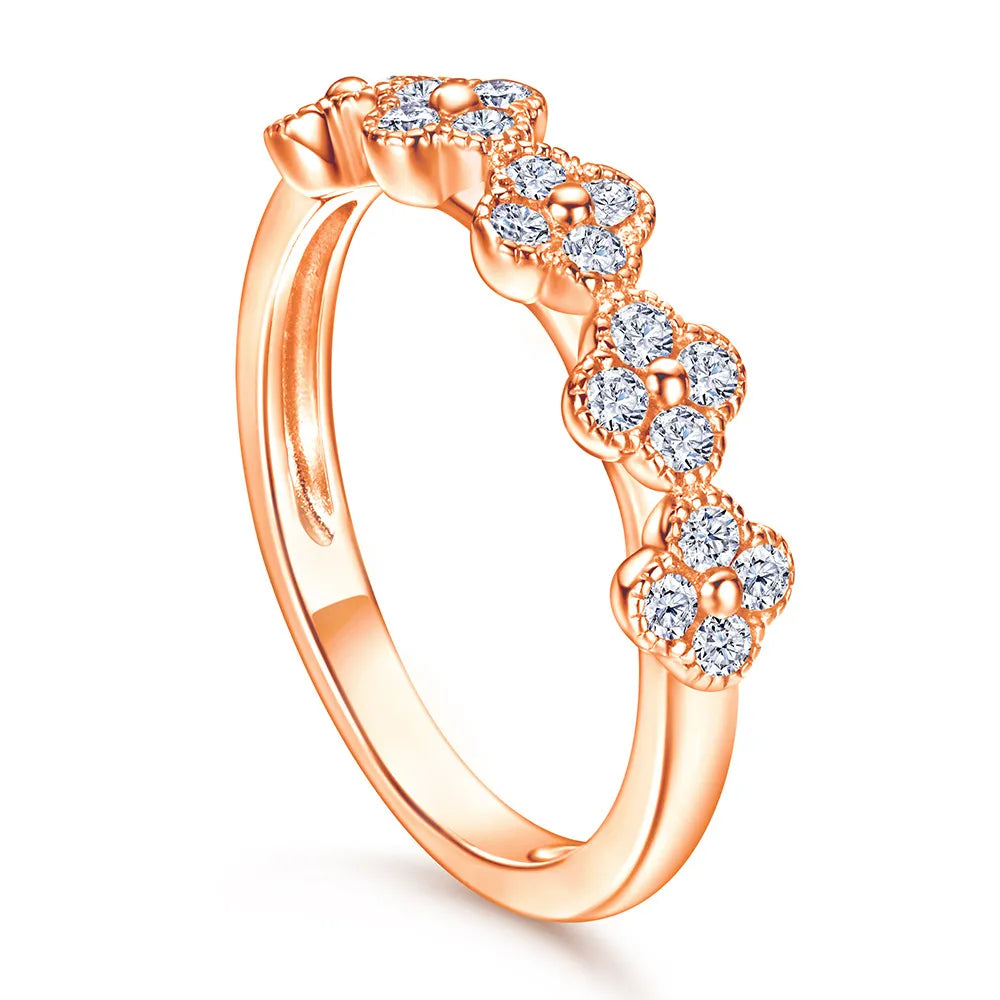 Lydia Cluster Clover Ring