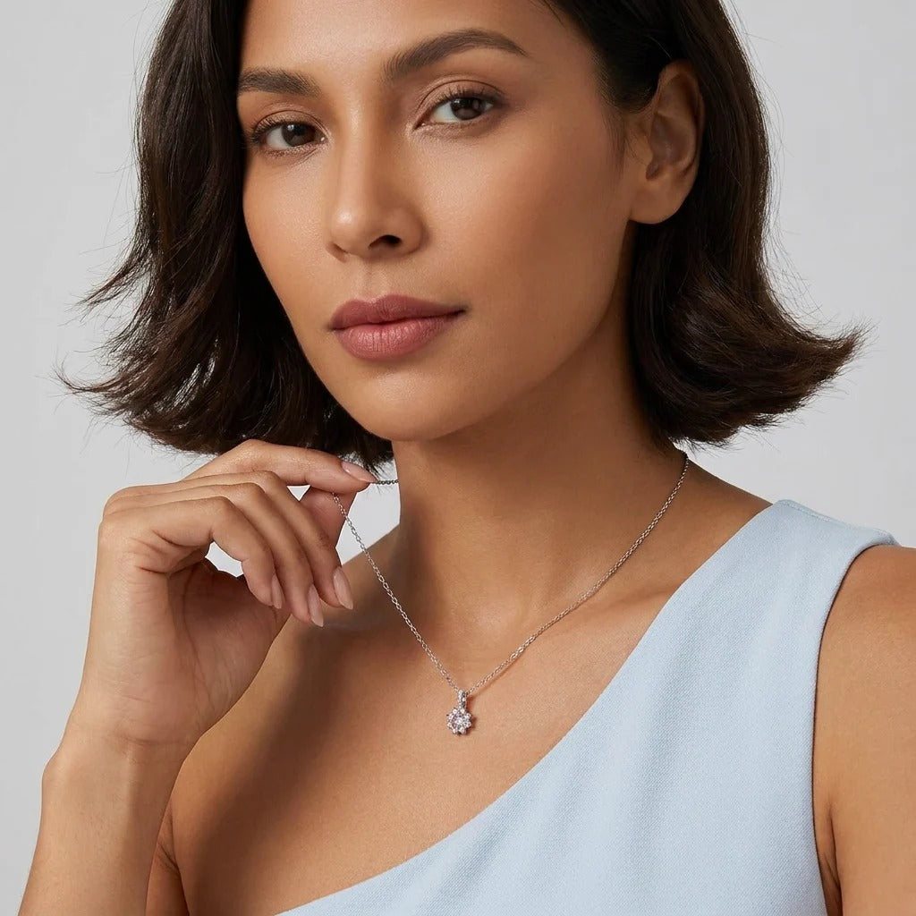 Élodie Rosé Crystal Necklace