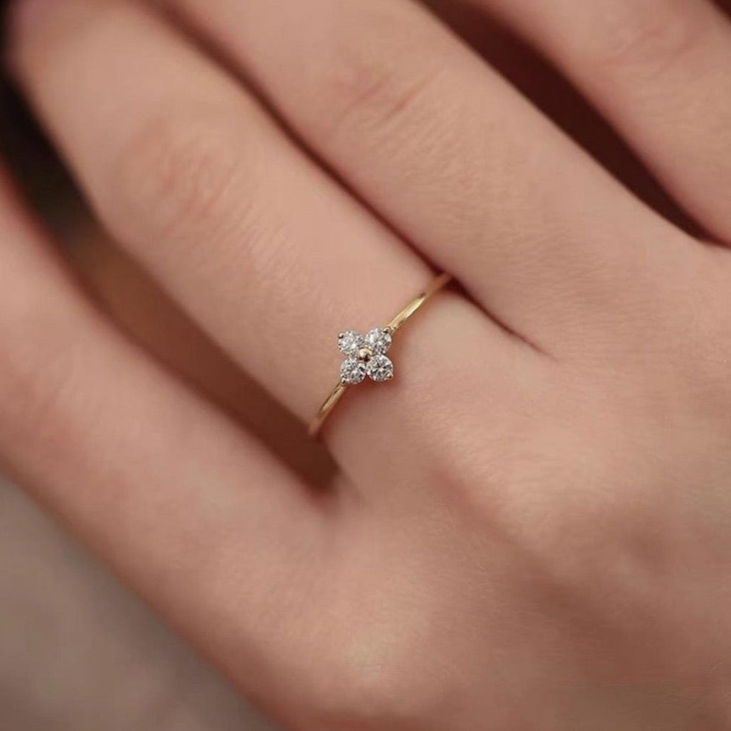 Chloe Crystal Clover Ring