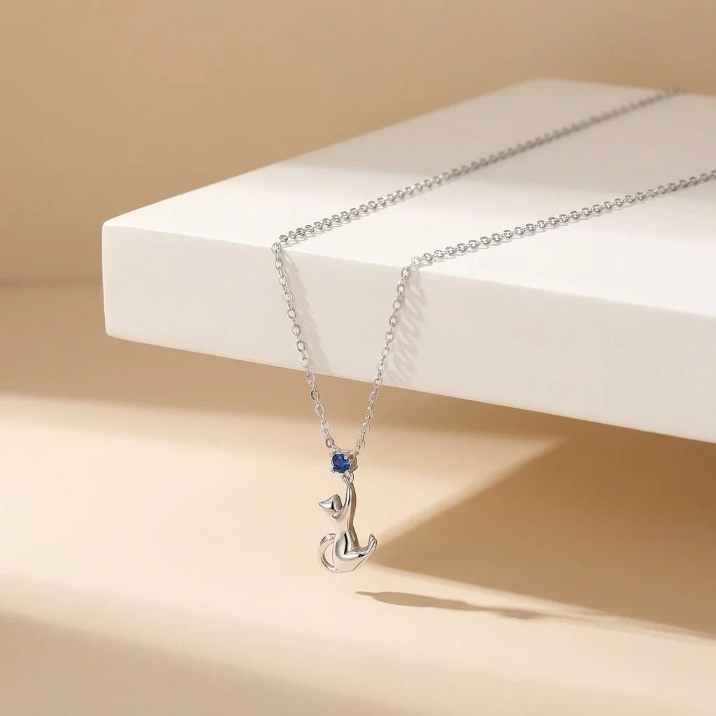 Lilou Silver Kitten Necklace
