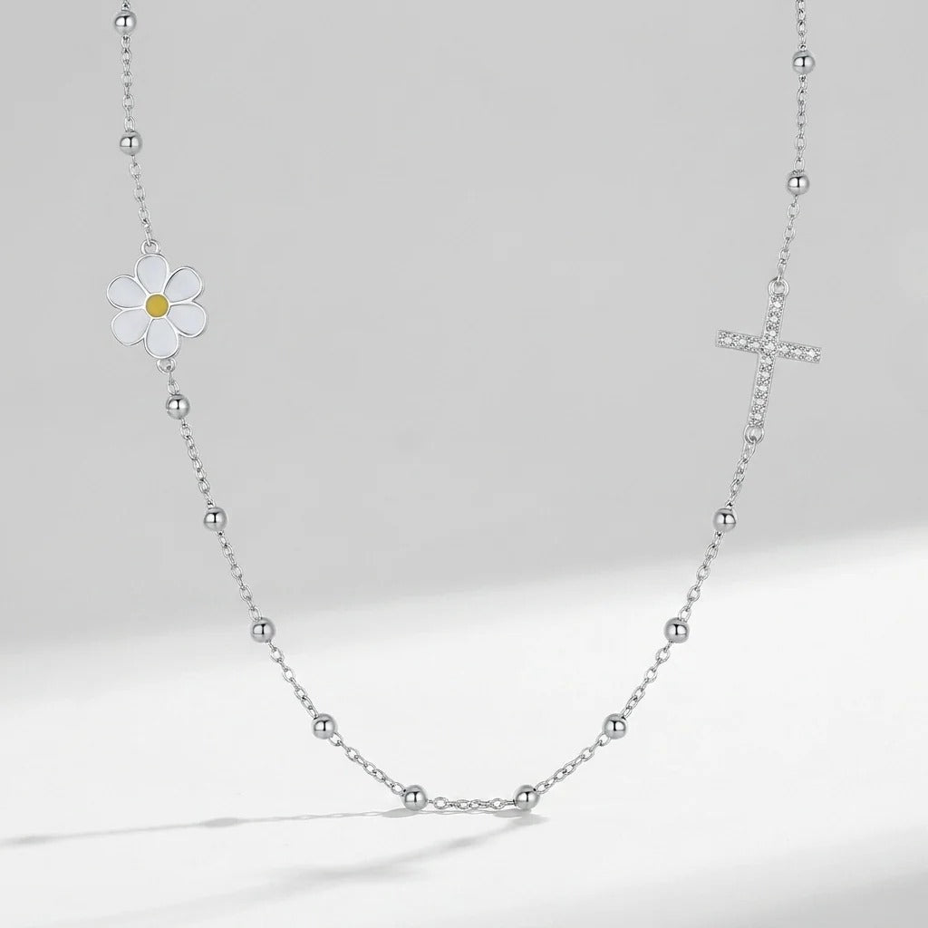 Olivia Marguerite Cross Necklace