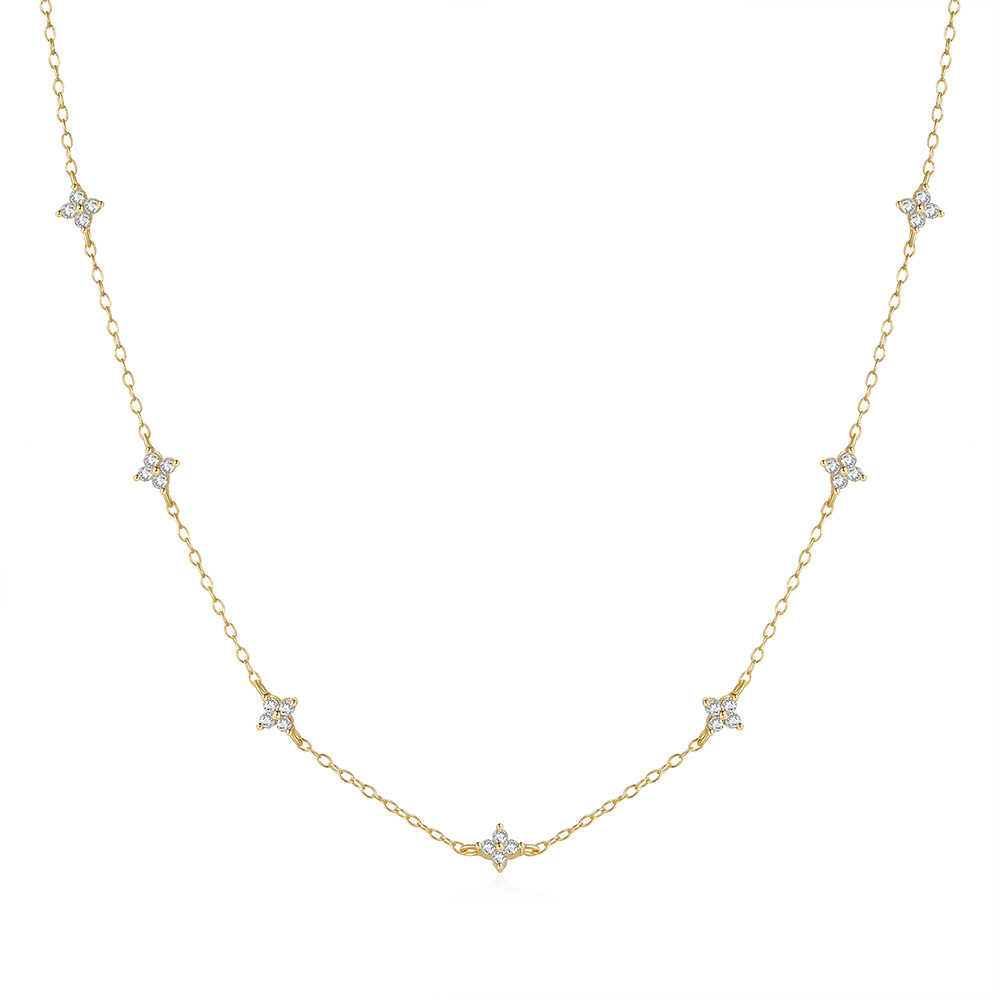 Emma Cluster Clover Necklace