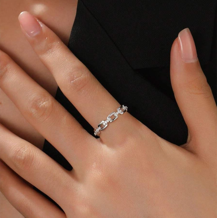 Ava Link Silver Ring