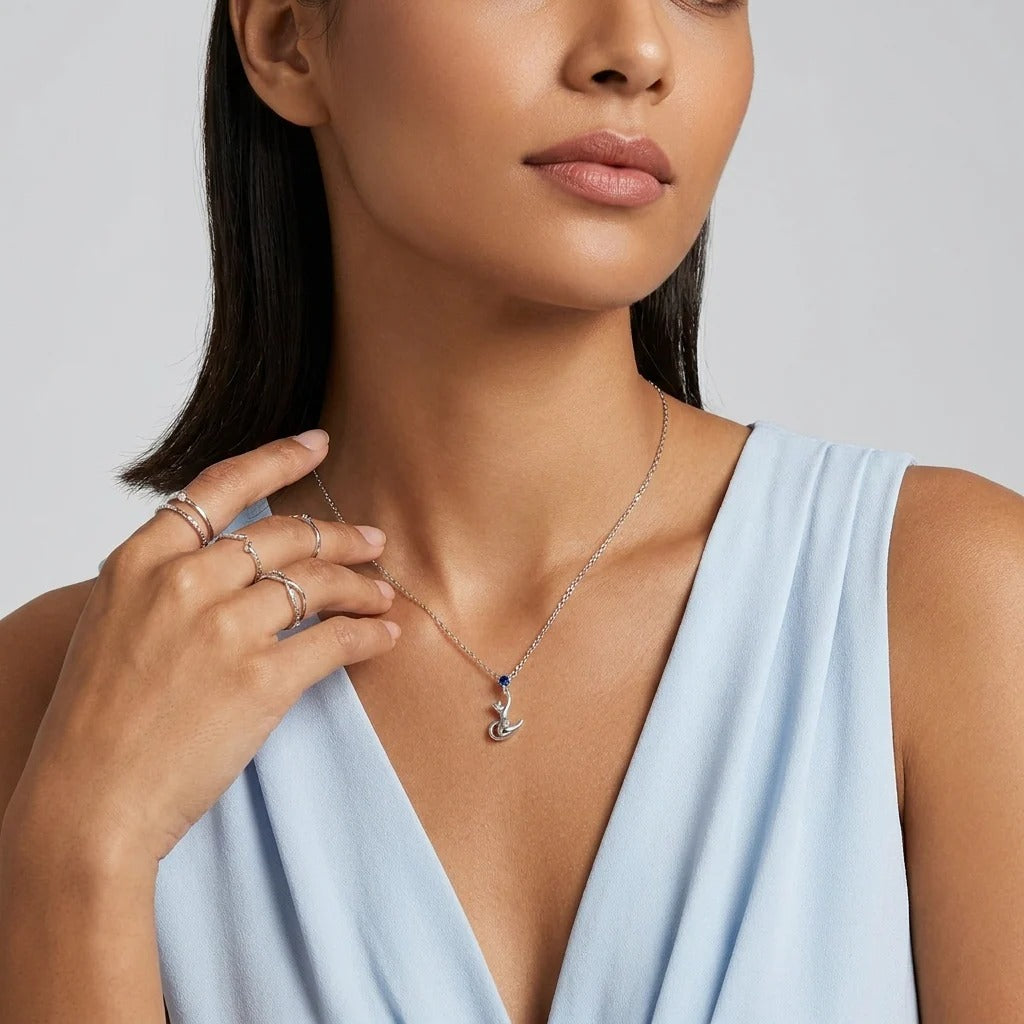 Lilou Silver Kitten Necklace