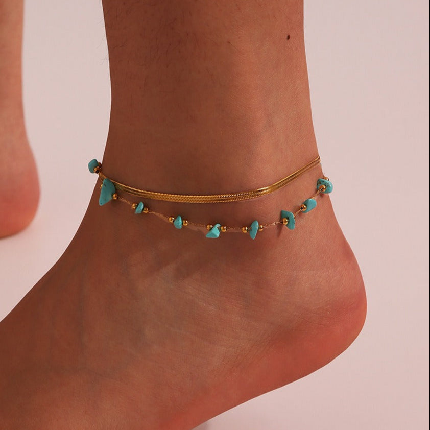 Giulia Mare Turquoise Anklet