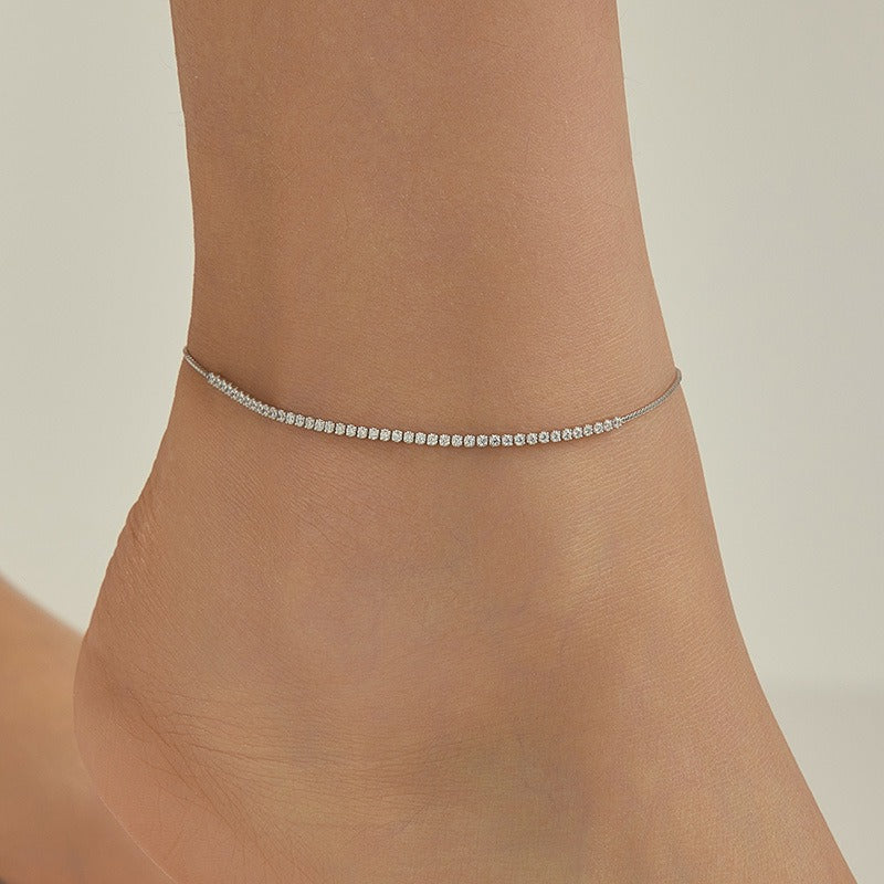 Emma Tiny Crystals Tennis Anklet