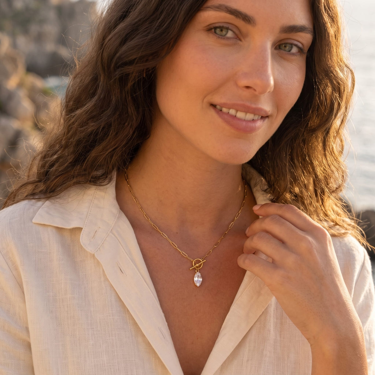 Marquise Toggle Necklace