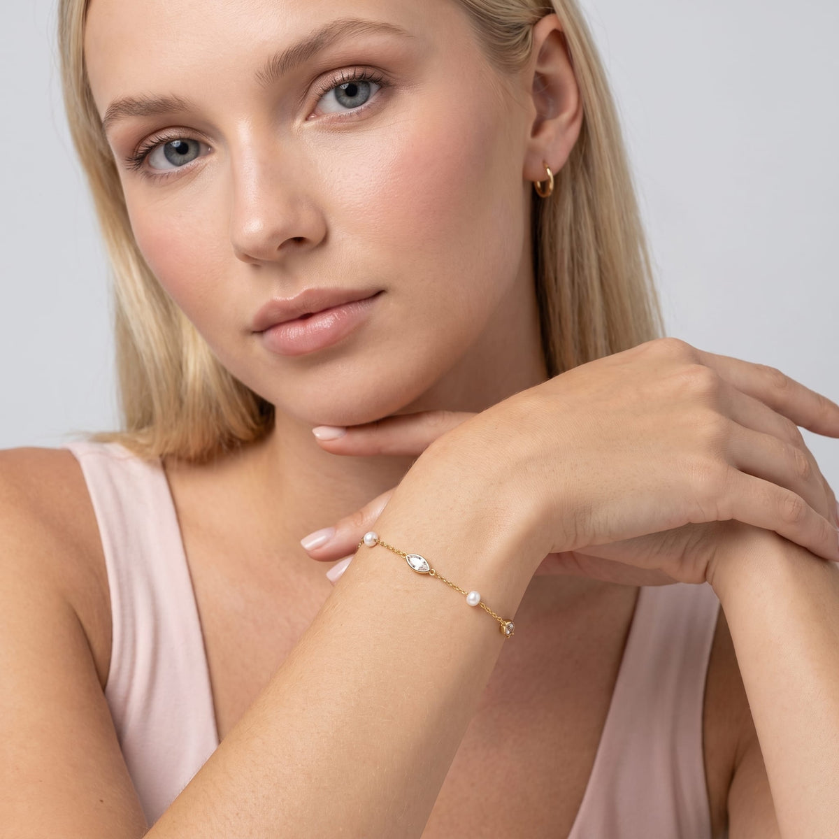 Marquise & Pearl Bracelet