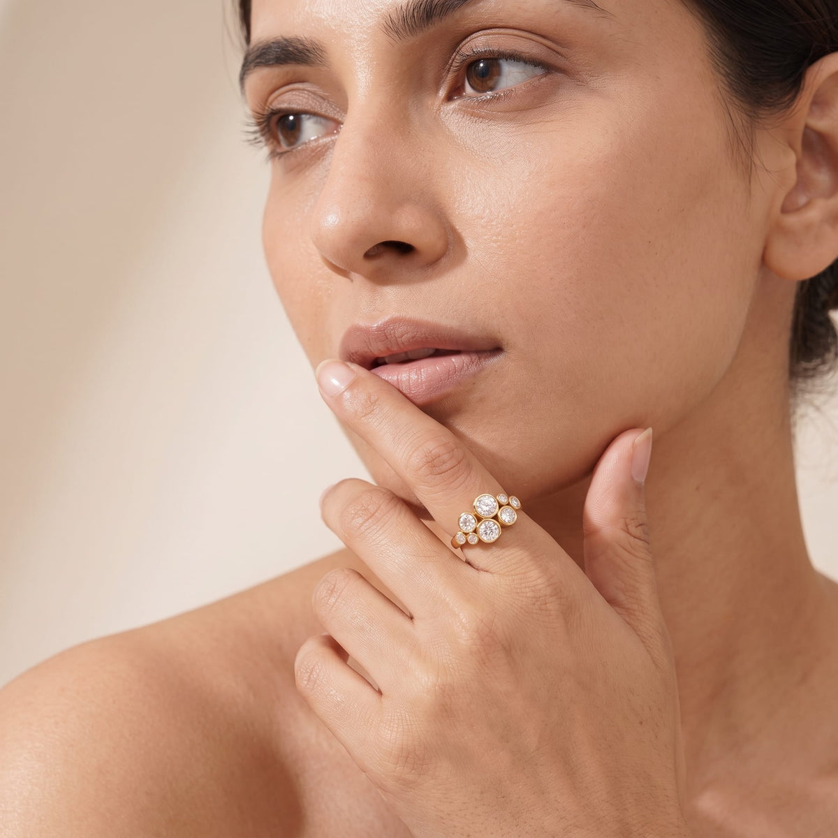 Bezel Cluster Ring