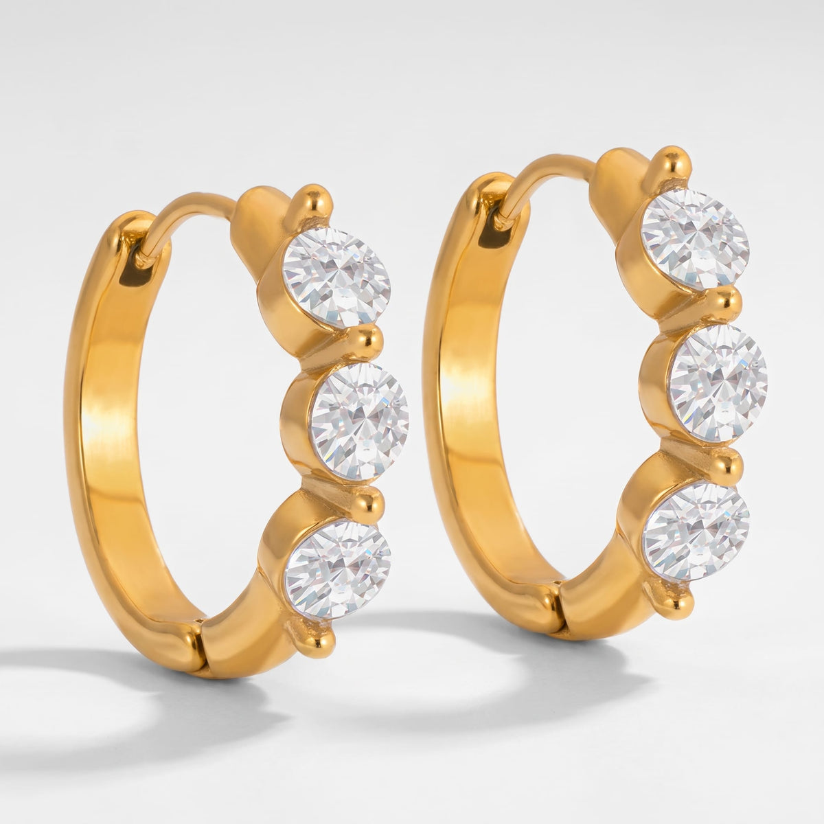 Three Stone Hoops
