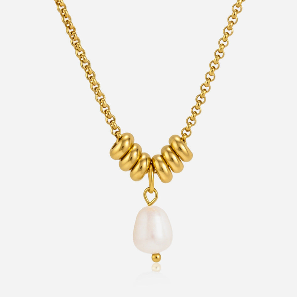 Rondelle Pearl Pendant