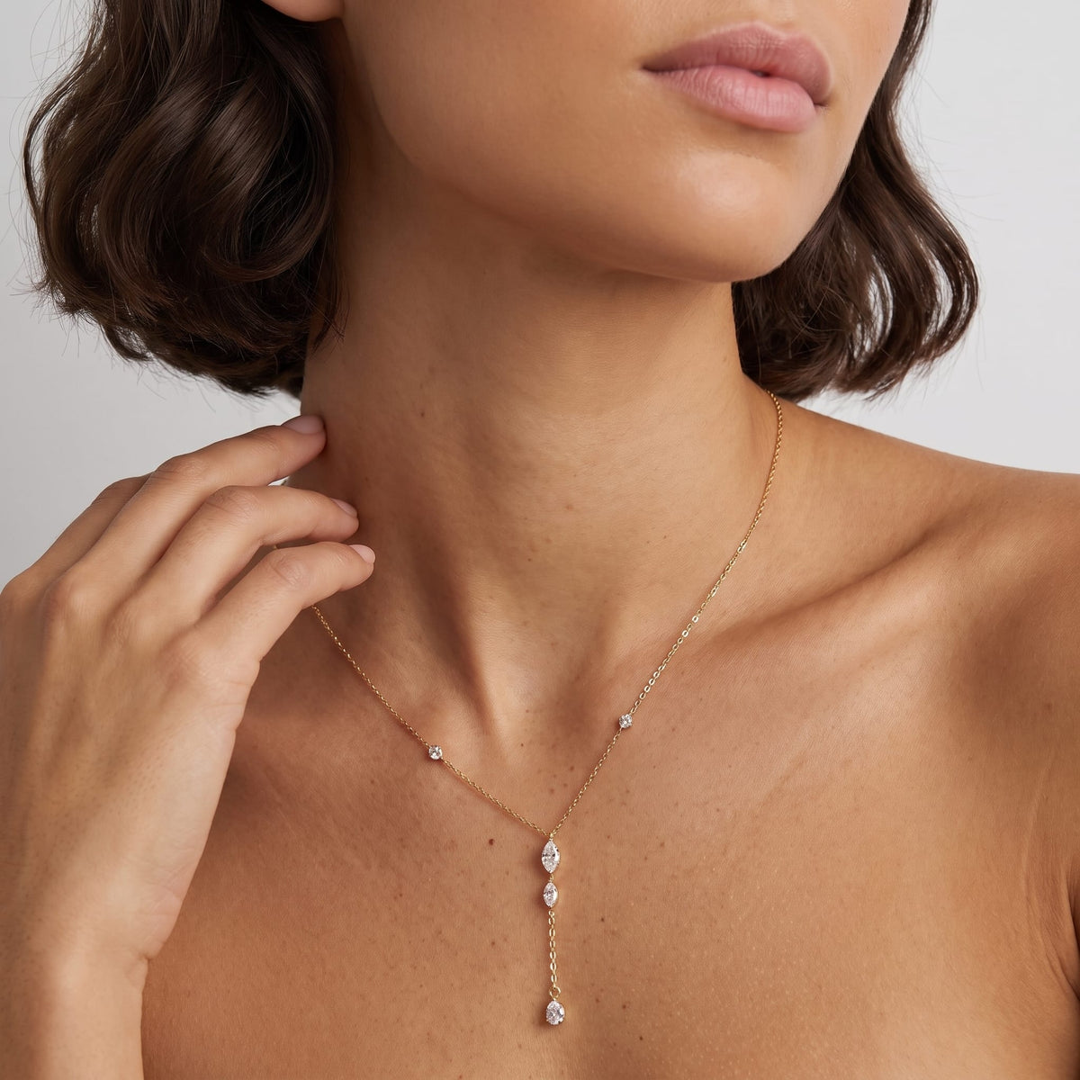 Marquise Lariat Necklace